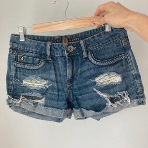 Ripped Denim Shorts by Velvet Heart- Size 26 / Pre-Owned